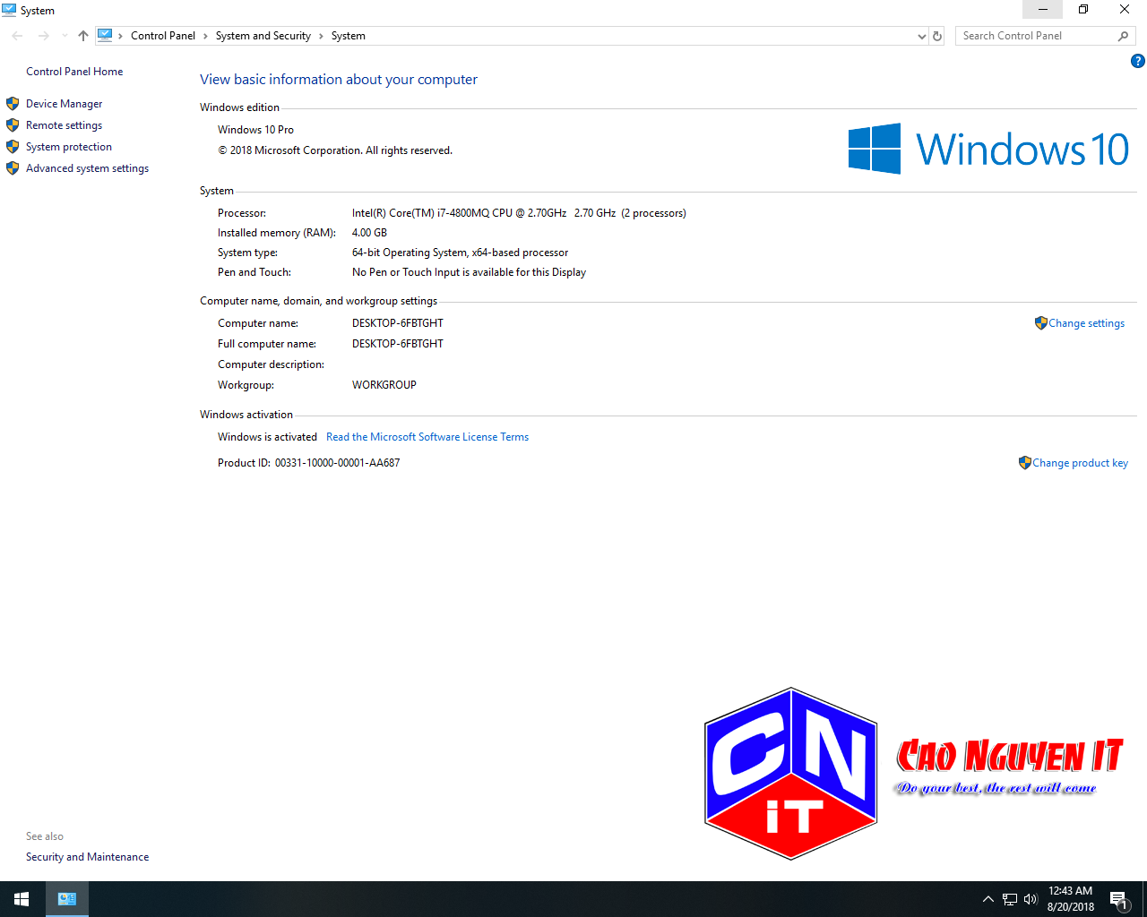 Ghost Windows 10 Pro Graphics 64 bit VR 1803 | Chuyên đồ họa, không cá nhân hóa